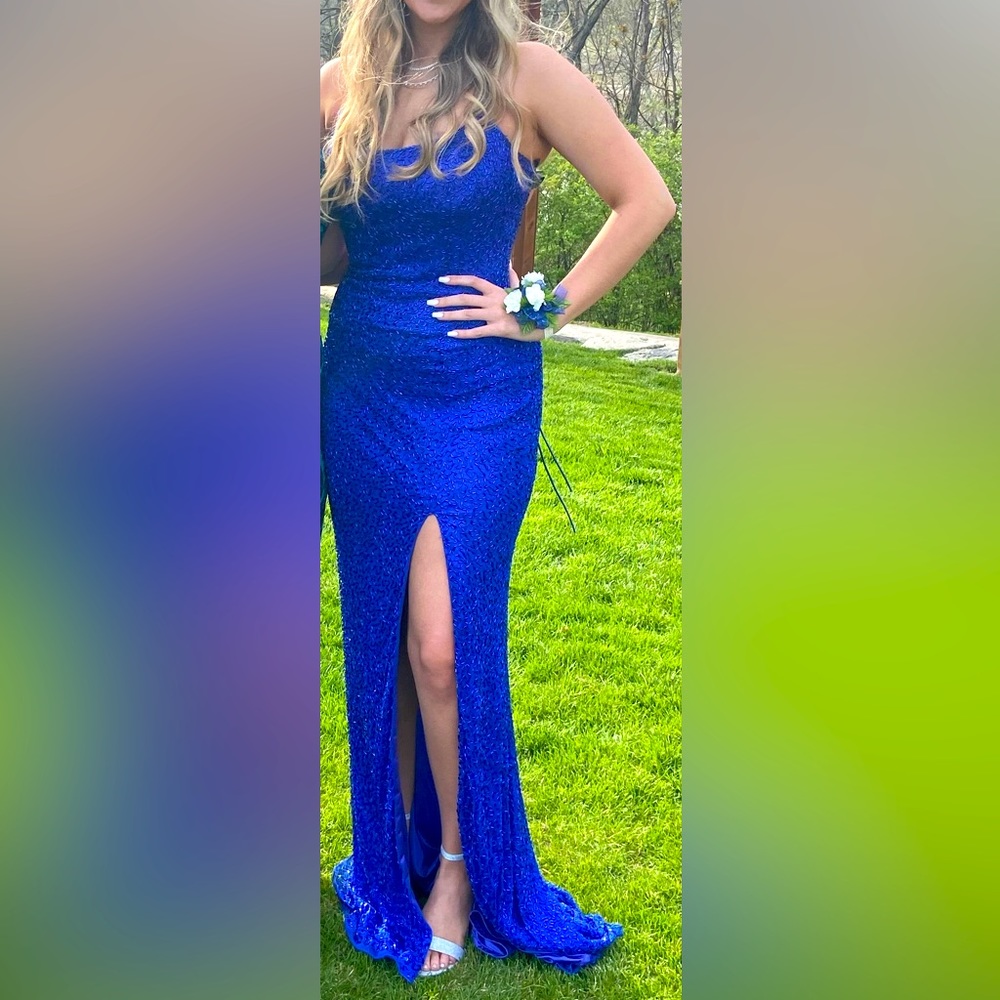 Primavera Couture Scoop Beaded Prom Gown - UNALTERED - please read description!